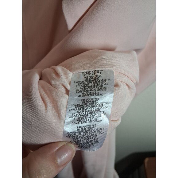 Betsy & Adam Formal Dress High Neck Attached Cape Midi Pink Size 22W - Picture 7 of 7